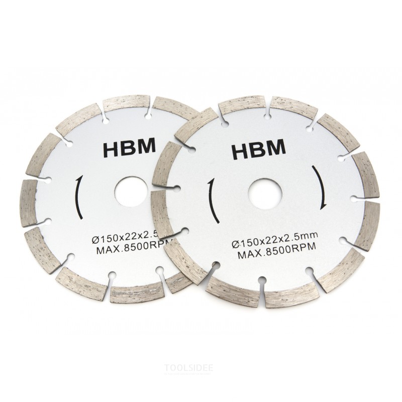 HBM Disques diamantés pour découpeuse murale / découpeuse de fentes électrique professionnelle 1 700 watts