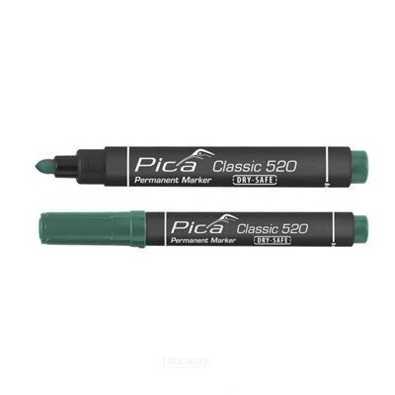 Pica 10pcs 520/36 Permanent Marker 1-4mm round green