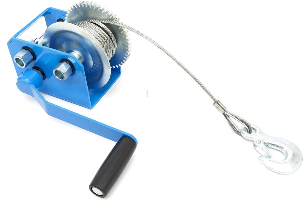 HBM 1130 kg. Profesjonell mekanisk vinsj med 7,6 meter stålkabel HBM 1130 kg. Profesjonell mekanisk vinsj med 7,6 meter stålkabel