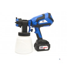 HBM Professionele 18 Volt 4.0AH Draagbare Elektrische Verfspuit Inclusief 2 Accu's Met 1000 ML Reser 