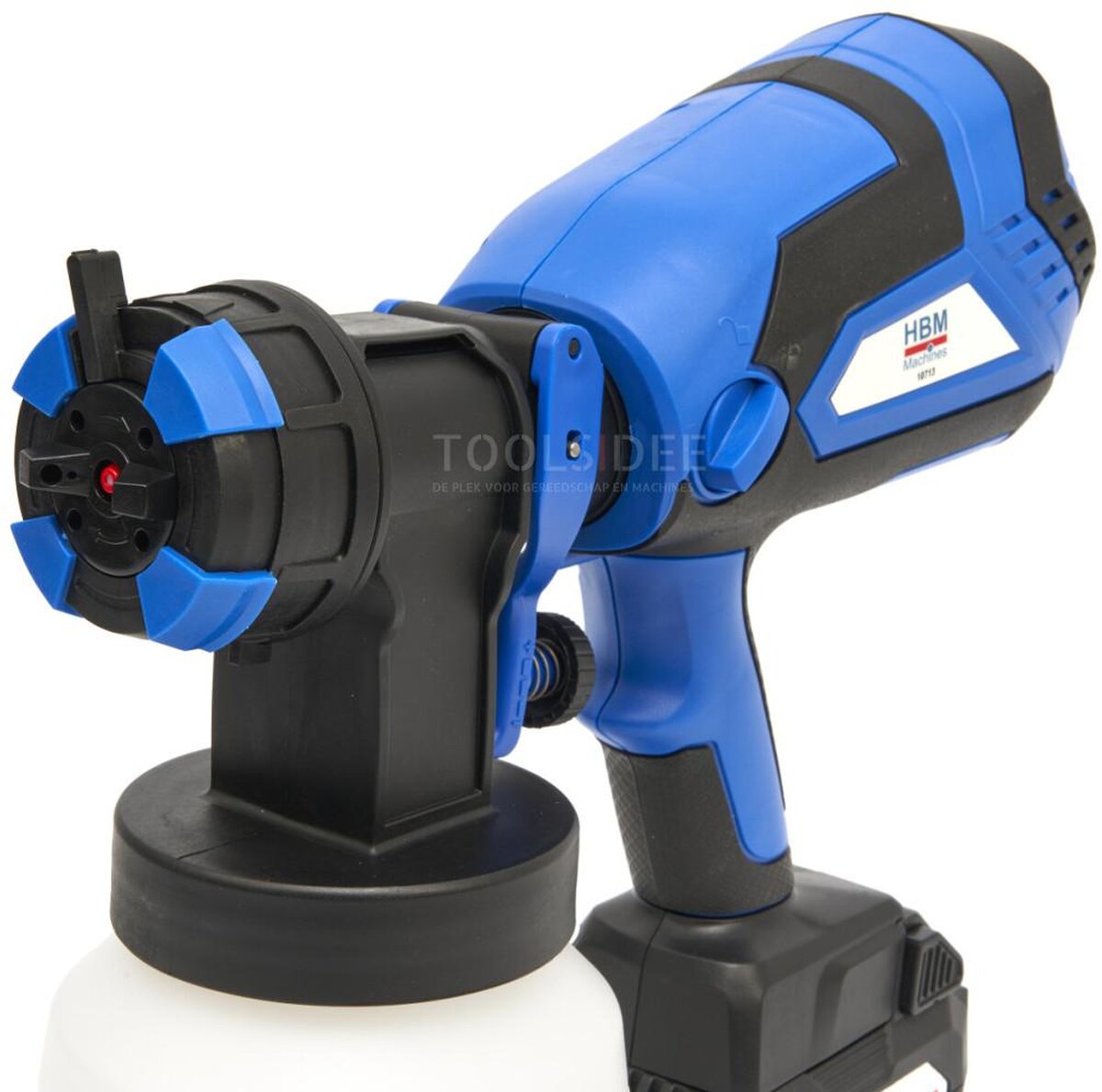 HBM Professionele 18 Volt 4.0AH Draagbare Elektrische Verfspuit Inclusief 2 Accu's Met 1000 ML Reser 