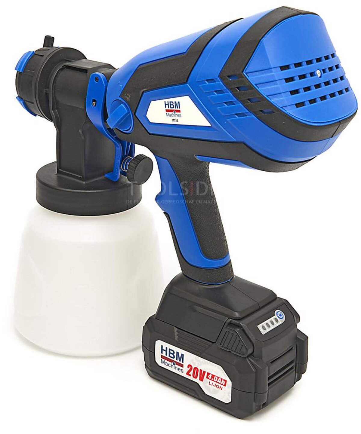 HBM Professionele 18 Volt 4.0AH Draagbare Elektrische Verfspuit Inclusief 2 Accu's Met 1000 ML Reser 