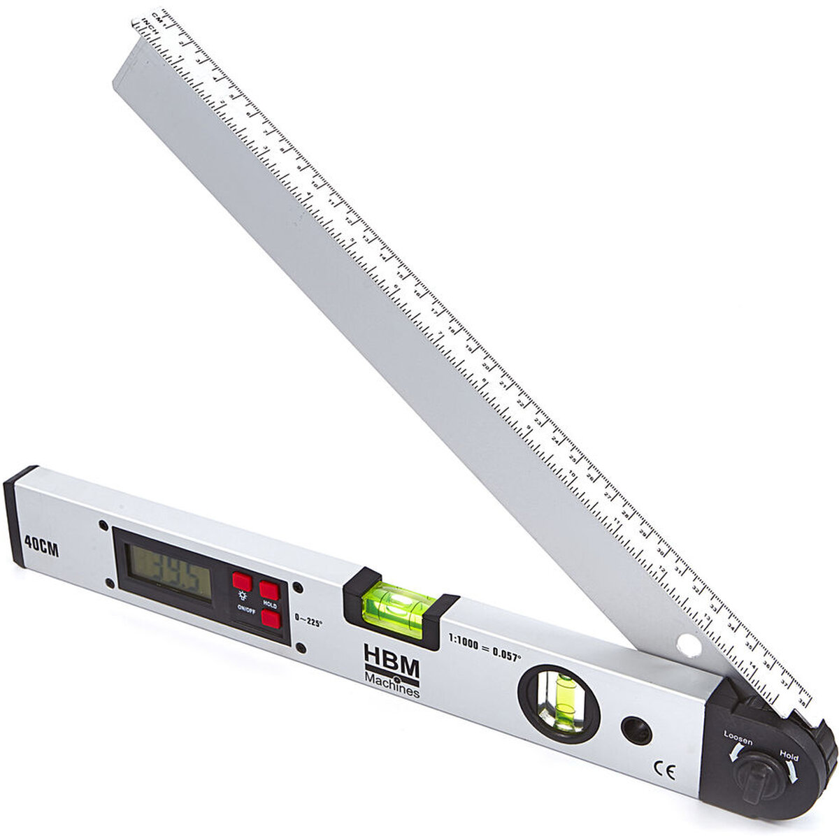 HBM 400 mm Digitale Hoekwaterpas - Zweihaak
