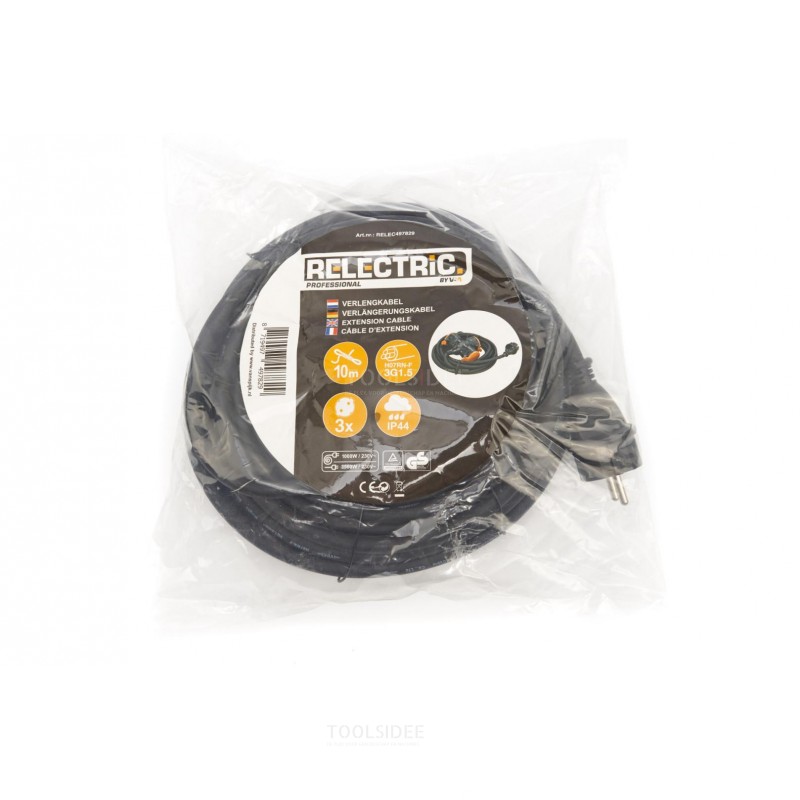 Relectric PRO extension cord 10 m 3-way 3x1.5mm