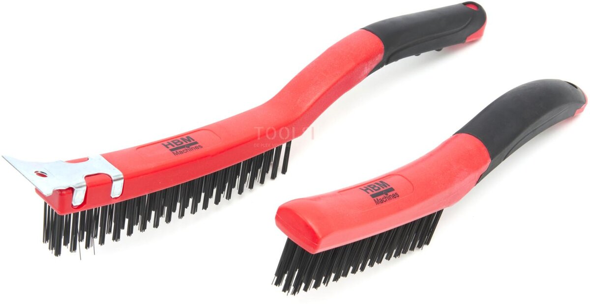 HBM 2 Piece Professional Wire Brush Set 250 - 350 mm. HBM 2 Piece Professional Wire Brush Set 250 - 350 mm.