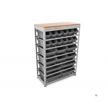 HBM Baking cabinet, storage system, rack with 22 storage bins