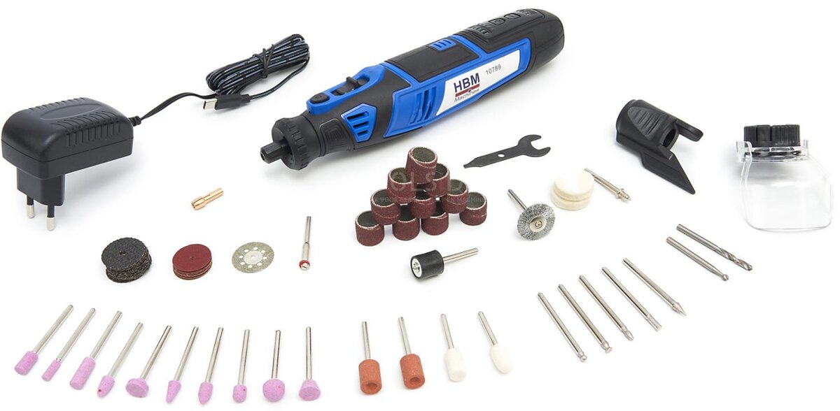 HBM 8 volt multiverktøy på batteri inkludert 58 tilbehør og 5 hastigheter HBM 8 volt multiverktøy på batteri inkludert 58 tilbehør og 5 hastigheter