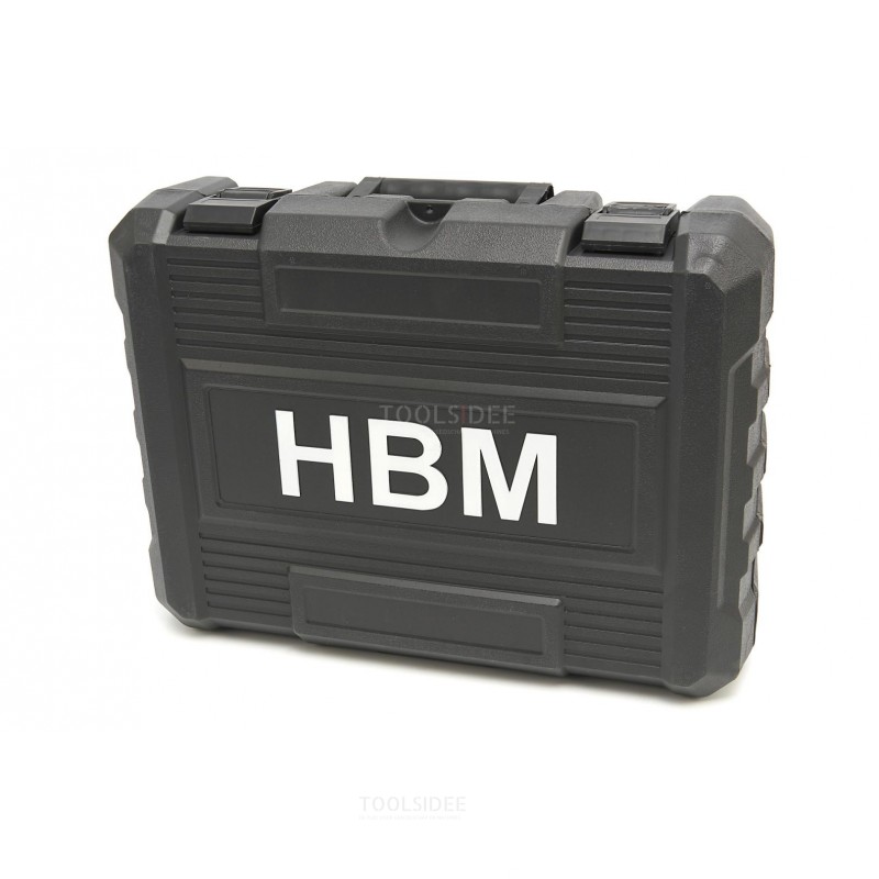 HBM Professional 20 Volt 5.0AH SDS Plus Martillo perforador inalámbrico sin escobillas con 2 baterías de iones de litio