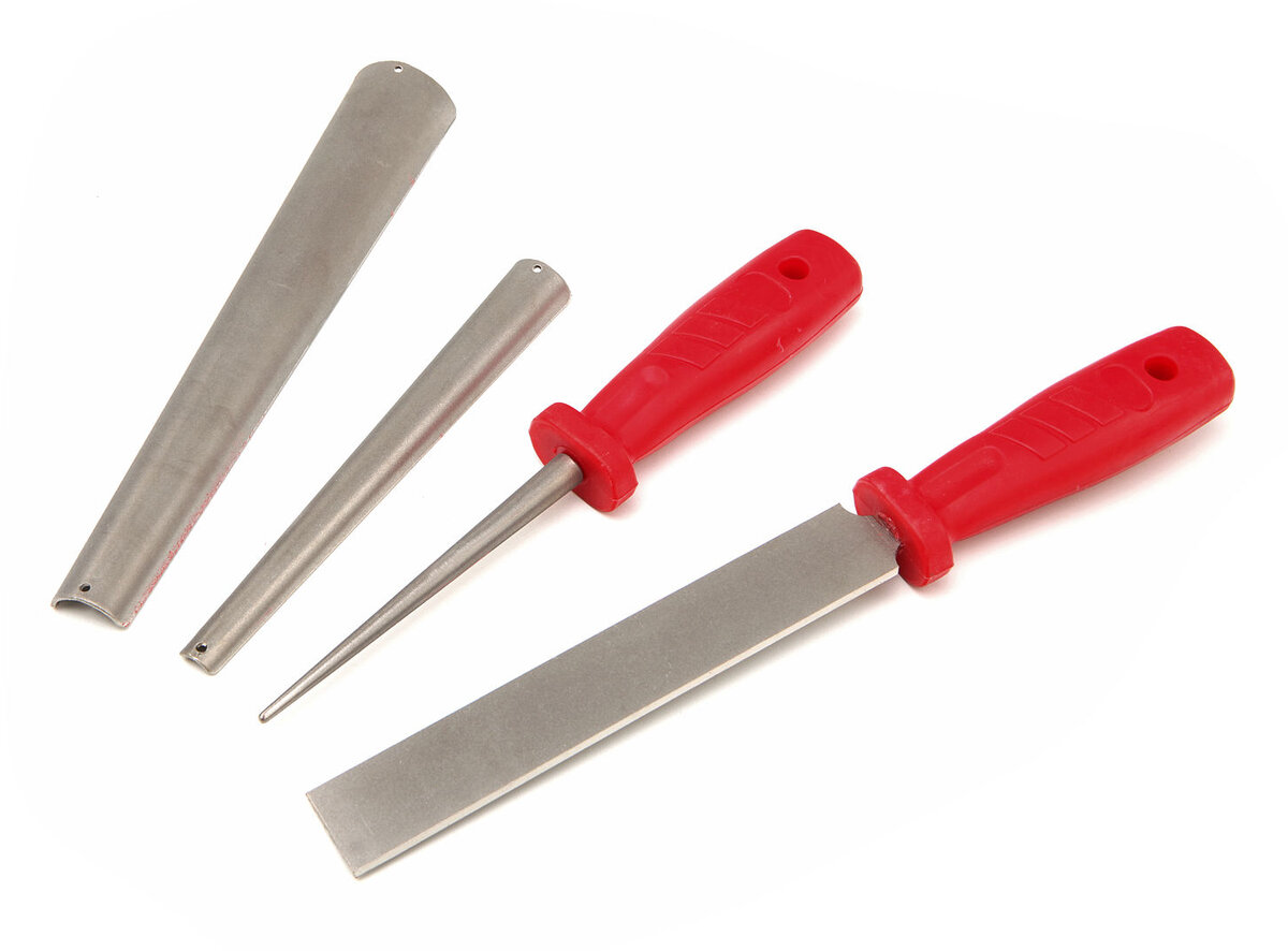 HBM 4-teiliges Diamantfeilenset zum Schärfen von Drechselmeißeln