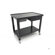 HBM Mobile Assembly Table with Oil Tray and Drawer