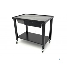 HBM Mobile Assembly Table with Oil Tray and Drawer - second-hand