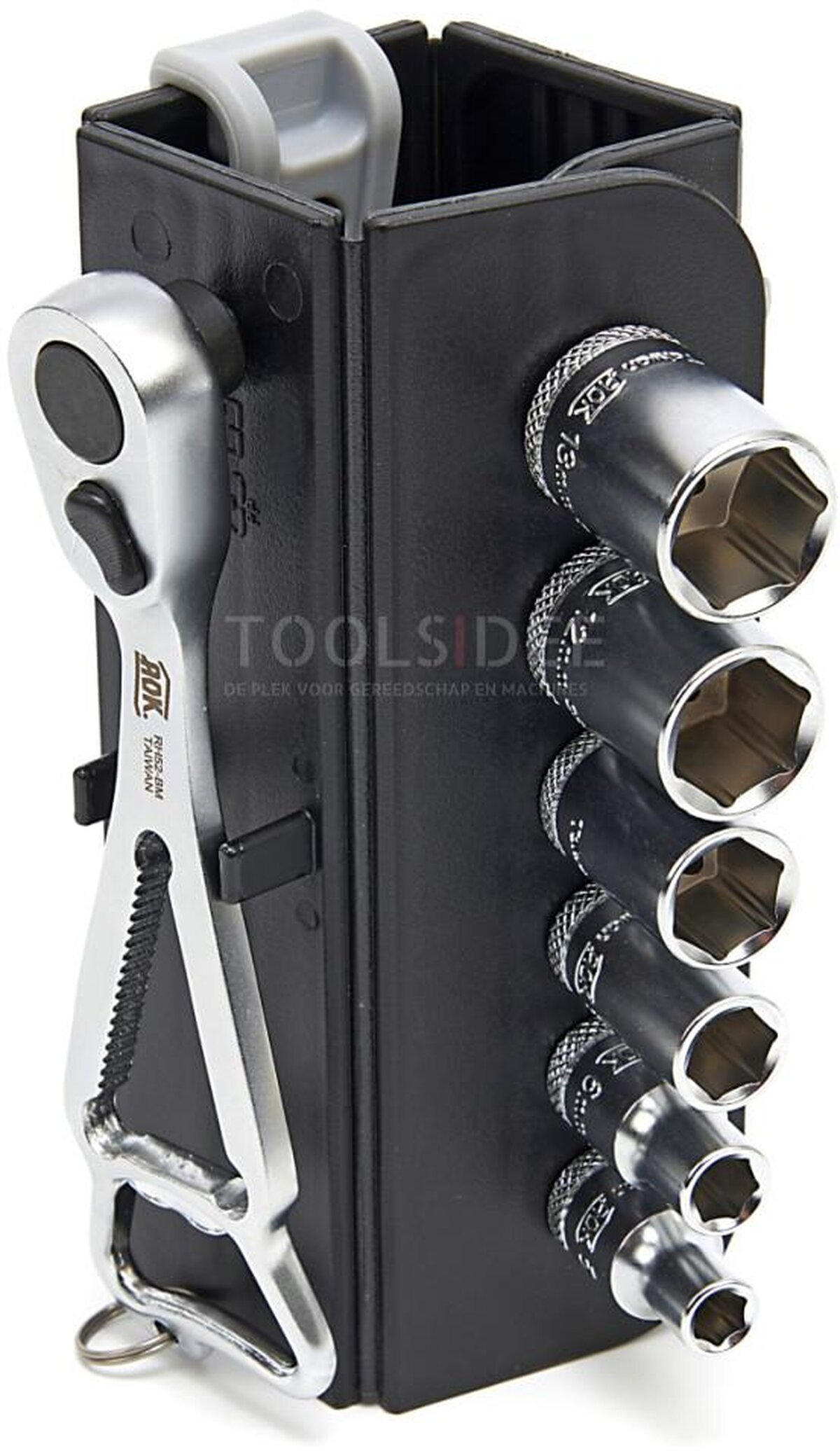 AOK 23 Piece Professional Socket Set and Bit Set with Ratchet in handy storage pouch