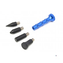 HBM 5 Piece Dent Removal Set, Dent Removal Tool with Interchangeable Heads and Adjustable Holder from 70 to 100 mm