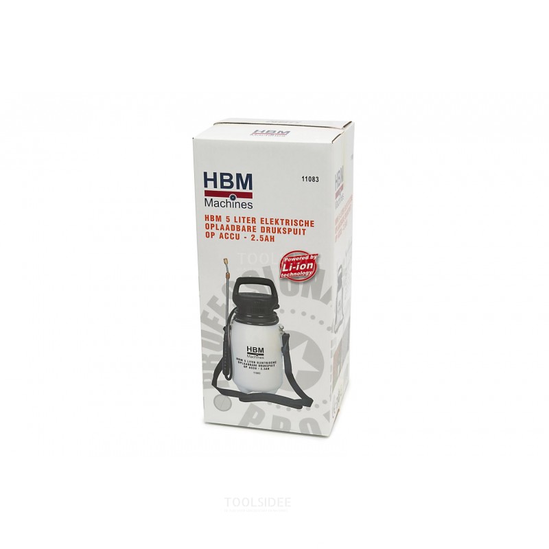 HBM 5 Liter Electric Rechargeable Pressure Sprayer On Battery - 2.5Ah