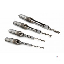 HBM Profi Vierkant Gatenboor Hulpstuk 6/8/10/12 mm voor Kolomboormachines, Hout, Centerboor, Houtboor, Set