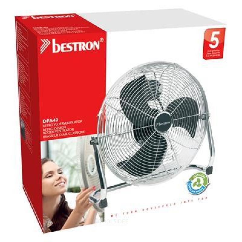 Bestron Floor fan, basket O45cm, chrome