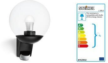 Steinel Sensor Outdoor Lamp L 585 S black Steinel Sensor Outdoor Lamp L 585 S black