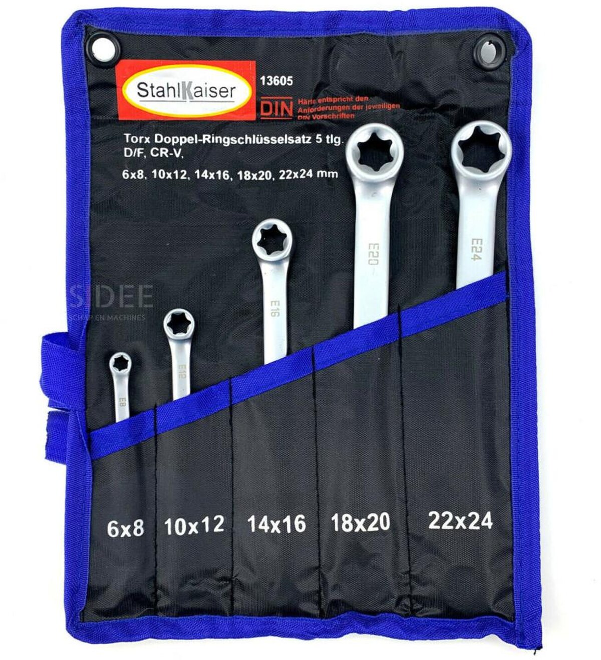 Stahlkaiser 5 deler Torx ringnøkkelsett