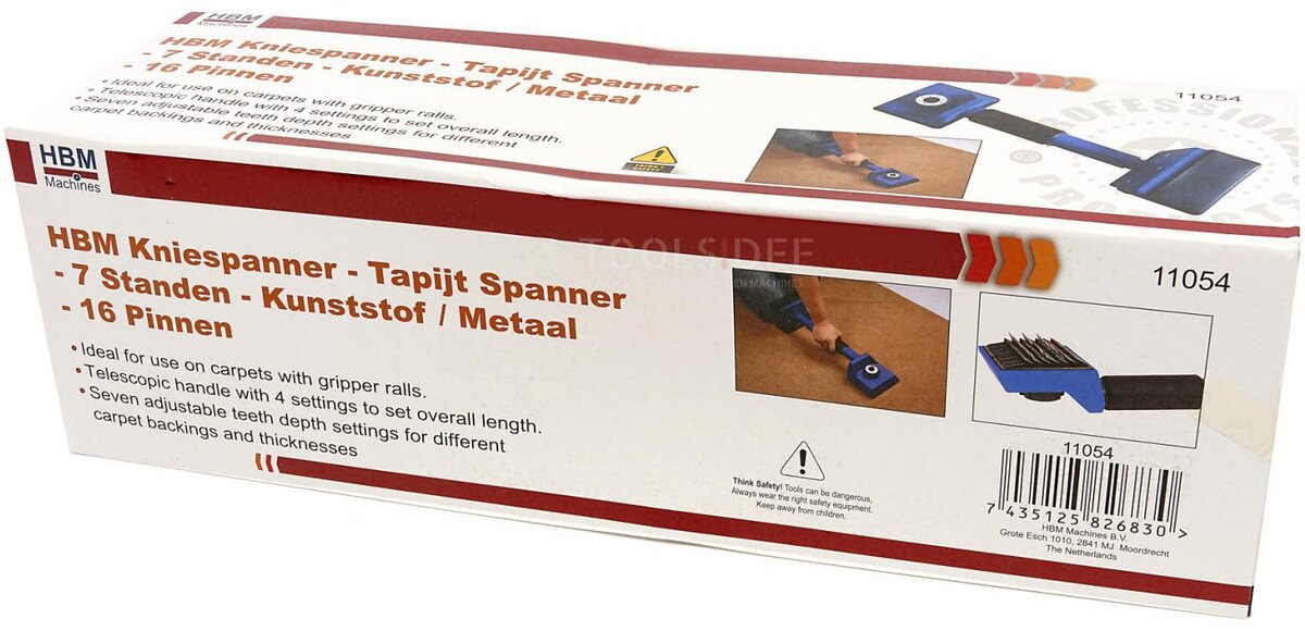 HBM Knee Tensioner - Carpet Tensioner - 7 Positions - Plastic / Metal - 16 Pins