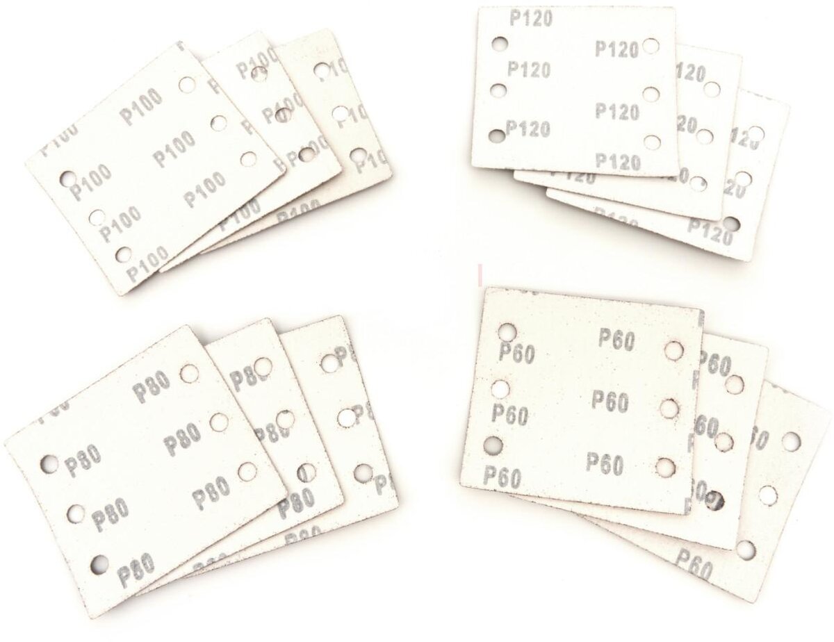 HBM 12-teiliger Satz Schleifblätter für den HBM Handschleifer 240 Watt