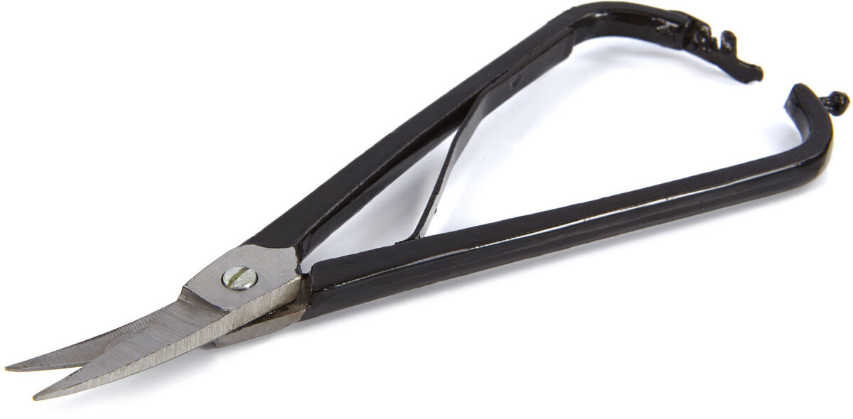 HBM Lato saks med buet nebb med fjær og lukking HBM Lato saks med buet nebb med fjær og lukking