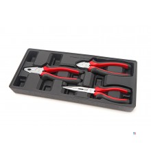 HBM 3 part 200 mm. pliers set inlay for HBM tool trolley