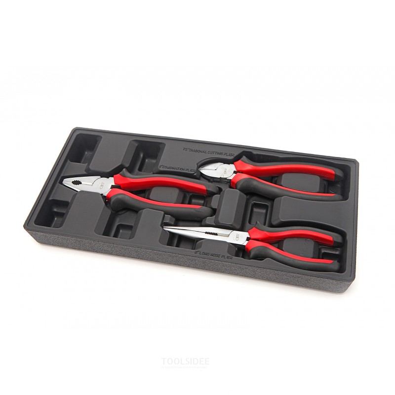 HBM 3 part 200 mm. pliers set inlay for HBM tool trolley