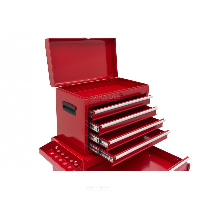 HBM 2 in 1 Tool trolley including Top box - RED