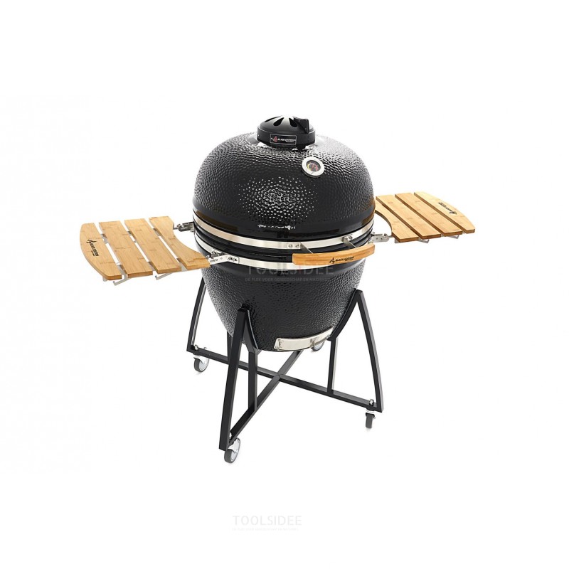 Barbecue in ceramica Black Edition XL da 68 cm su base con ruote