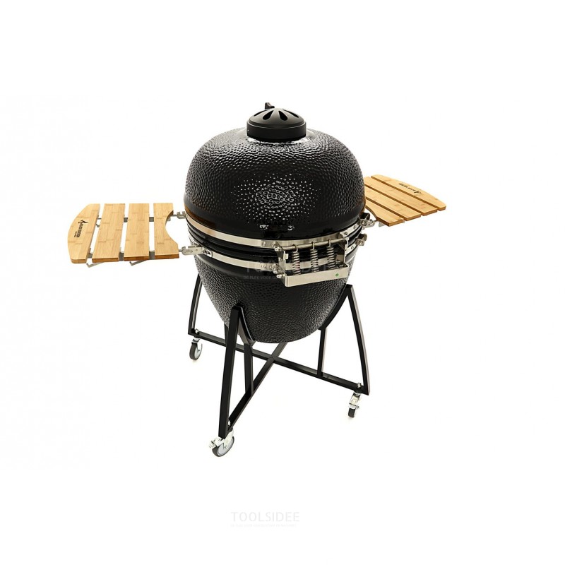 Barbecue in ceramica Black Edition XL da 68 cm su base con ruote