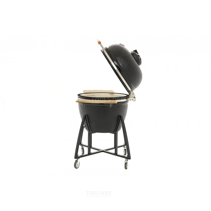 Barbecue en céramique de 68 cm sur roulettes Black Edition
