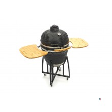 Barbecue in ceramica da 60 cm Black Edition su base con ruote