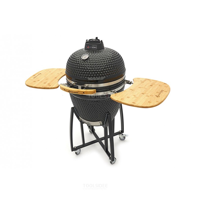 Barbecue en céramique de 60 cm sur roulettes Black Edition