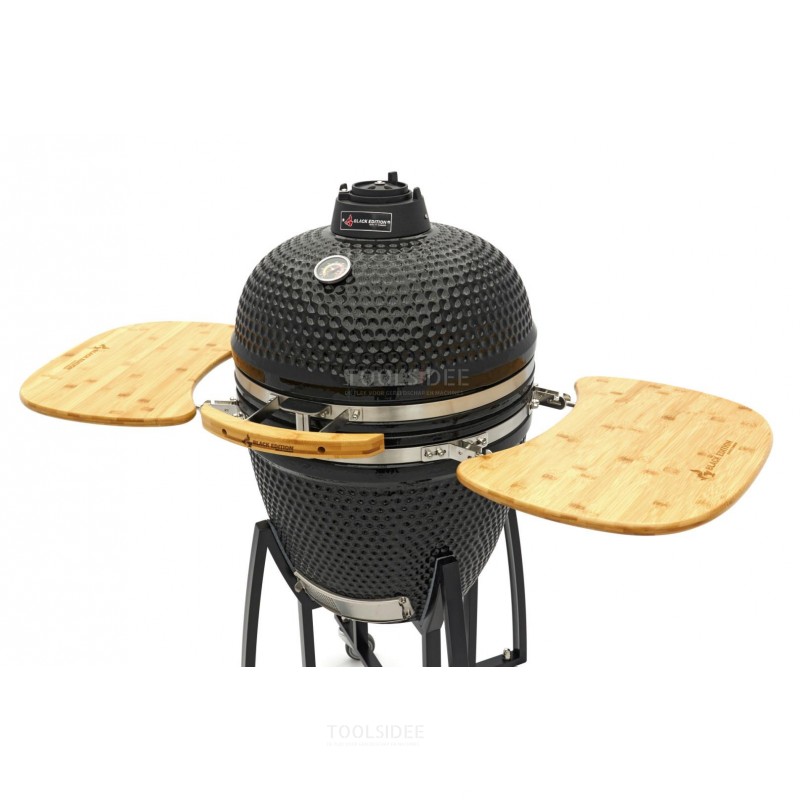Barbecue in ceramica da 60 cm Black Edition su base con ruote