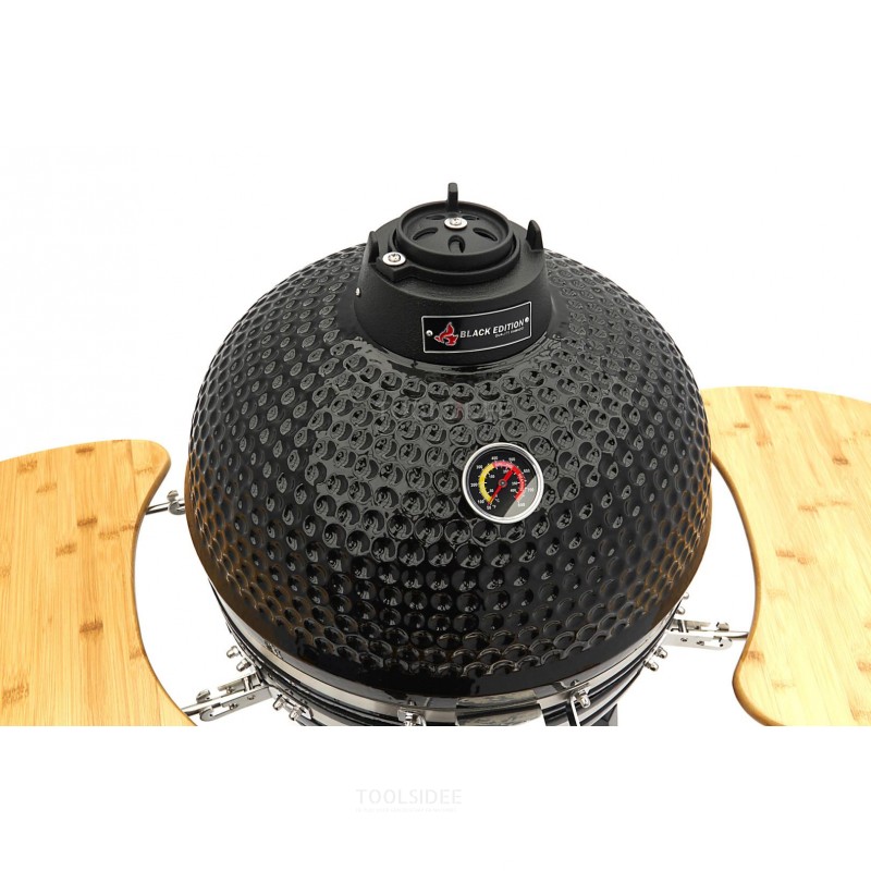 Barbecue en céramique de 60 cm sur roulettes Black Edition