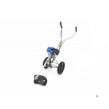 HBM mobil 52 cc buskryss / gresstrimmer / kanttrimmer med 2-takts bensinmotor og hjul