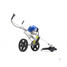HBM mobil 52 cc buskryss / gresstrimmer / kanttrimmer med 2-takts bensinmotor og hjul
