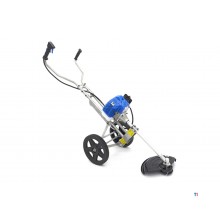 HBM mobil 52 cc buskryss / gresstrimmer / kanttrimmer med 2-takts bensinmotor og hjul