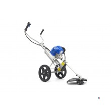 HBM mobil 52 cc buskryss / gresstrimmer / kanttrimmer med 2-takts bensinmotor og hjul