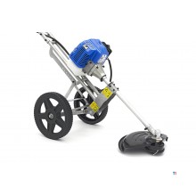 HBM mobil 52 cc buskryss / gresstrimmer / kanttrimmer med 2-takts bensinmotor og hjul