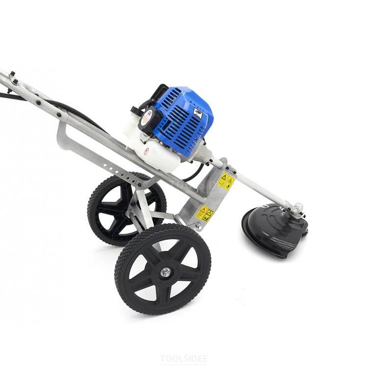 HBM Mobile 52 cc Brushcutter / Grass Trimmer / Edge Trimmer with 2-Stroke Petrol Engine and Wheels