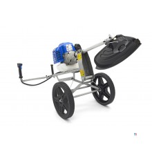 HBM mobil 52 cc buskryss / gresstrimmer / kanttrimmer med 2-takts bensinmotor og hjul