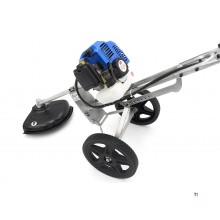 HBM mobil 52 cc buskryss / gresstrimmer / kanttrimmer med 2-takts bensinmotor og hjul