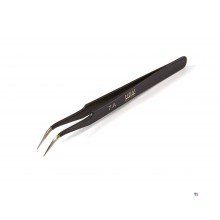 HBM professional anti magnetic stainless steel tweezers with curved jaw st-34
