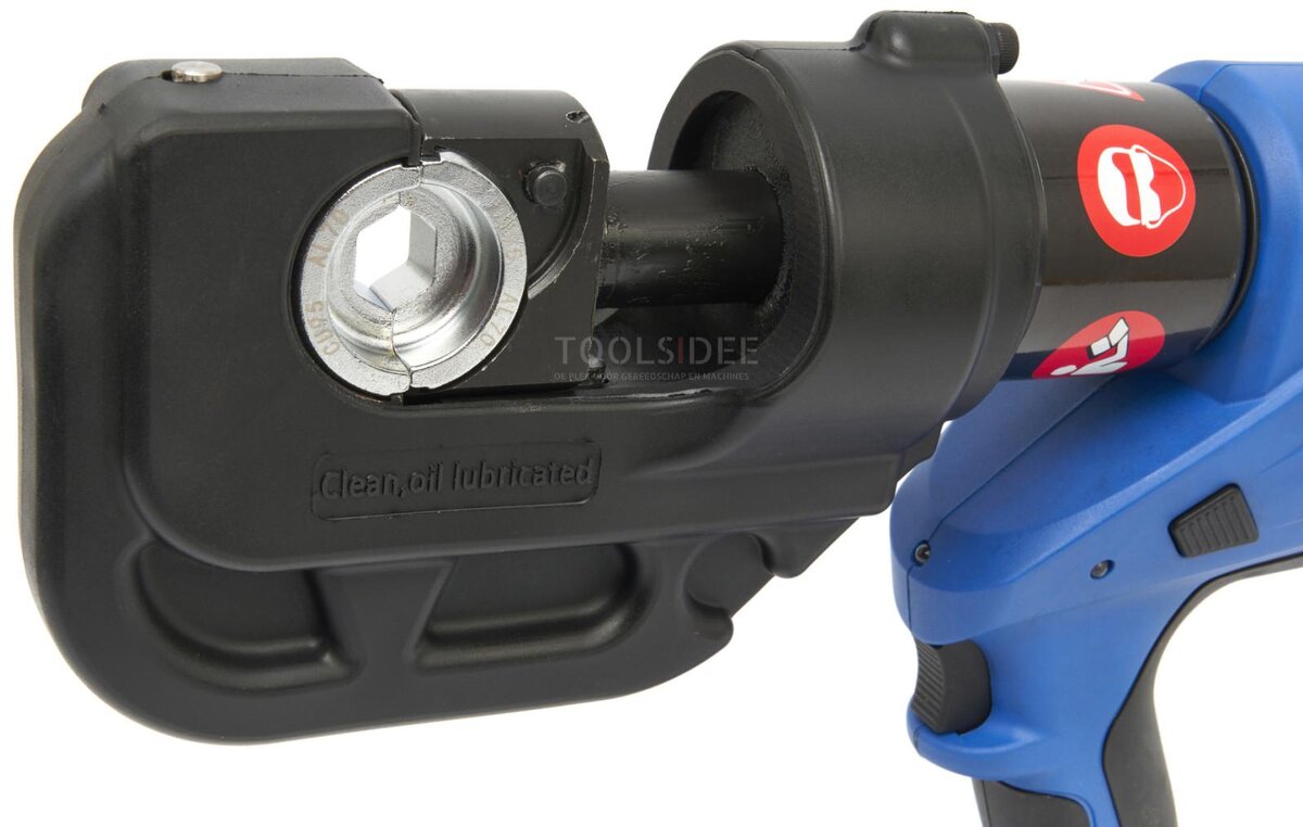 HBM professionelt hydraulisk elektrisk krympeværktøj 16-400mm2 - 120KN - 18V- 4,0Ah