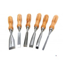 HBM 7-teiliger Hohlmeißel-Satz, inklusive Holzhammer 215 mm