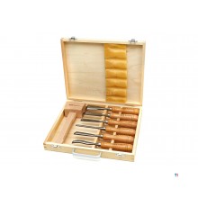 HBM 7-teiliger Hohlmeißel-Satz, inklusive Holzhammer 215 mm