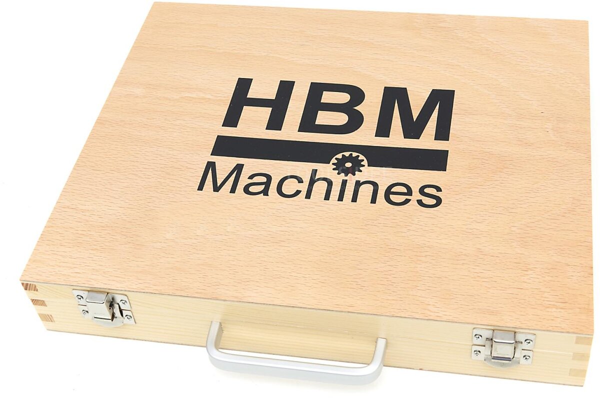 HBM 7-teiliger Hohlmeißel-Satz, inklusive Holzhammer 215 mm