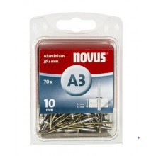  Novus Blind niitti A3 X 10mm, Alu SB, 70 kpl.