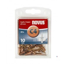 Novus Blind Rivet C4 X 10mm, Copper, 20 pcs.